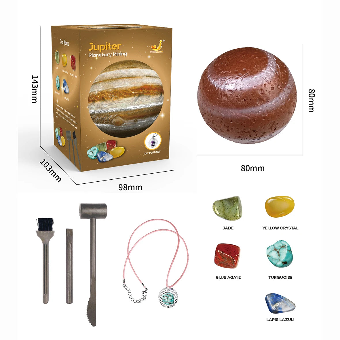 Science Kit Children's Archaeology Dig Kit - Solar System Gem Exploration