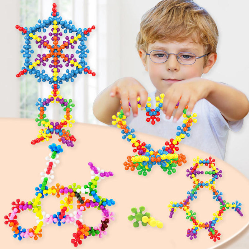 3D Rotatable Plum Building Blocks - Montessori DIY Puzzle Toy Set