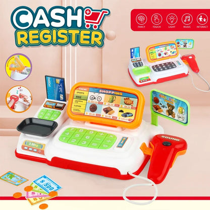 Cash Register Toy: Cartoon Supermarket with Lights & Sound