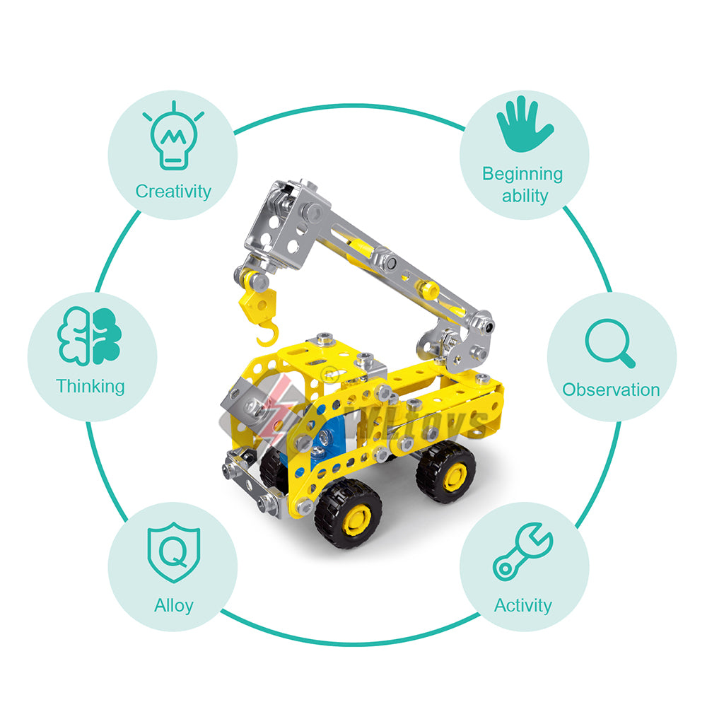 Building Blocks: Engineering Vehicle Toy Erector Set for Boys Age 8+