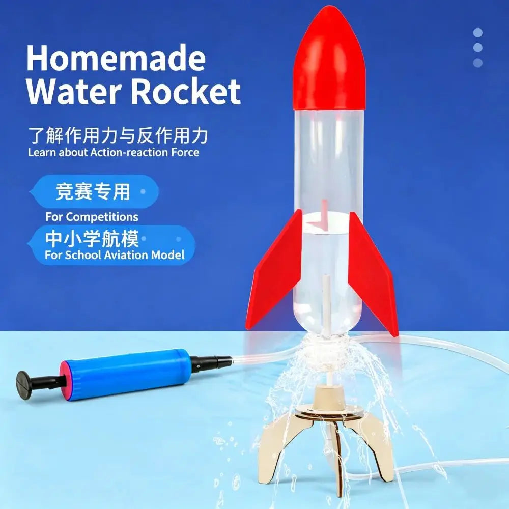 DIY Water Splash Rocket Launcher Sprinkler Kit STEM Physic Educational Science Experiment Outdoor Water Play Model Creative Gift