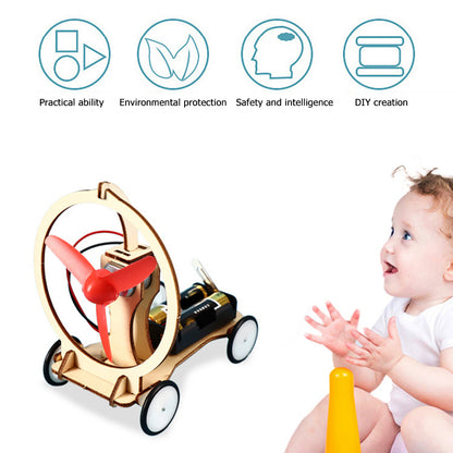 DIY Electric Wind Car Kit - Science Experiment Kit for Kids