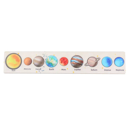 New Montessori Wooden Toys Eight Planets Puzzle Earth Sun Solar System Planets Planets Cognition Educational Toys Children Gifts