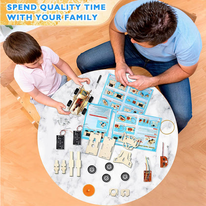 Educational Toys Wooden Remote Control Car DIY STEM Racing Kit for Kids