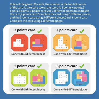 Puzzle Block: Montessori 3D Puzzle Tangram Math Toys for Kids