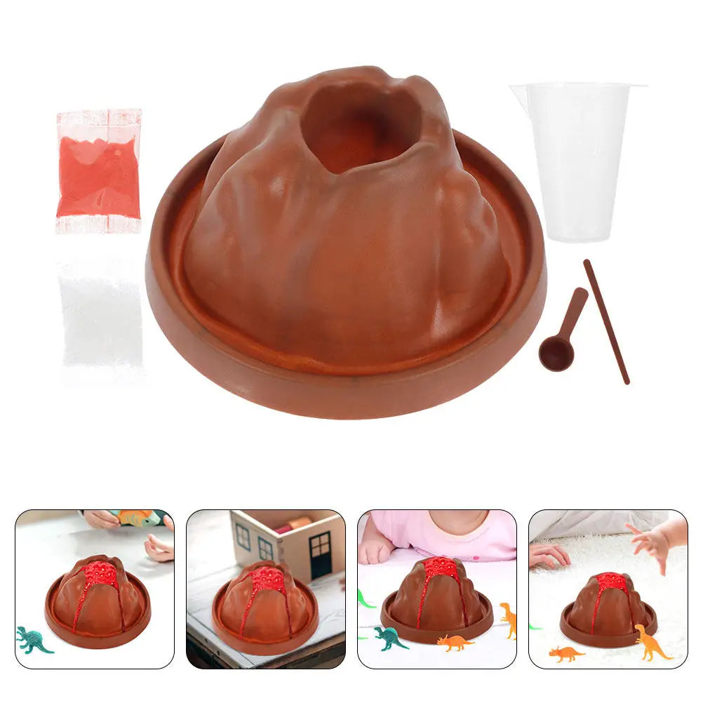 2Sets DIY Volcano Eruption Experiment Set Kids Science Project Kit Volcanic Simulation Learning Tool Fine Motor Skills