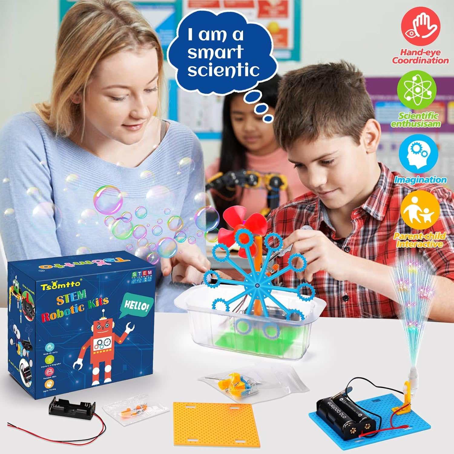STEM Robotics Kit: 6-in-1 Science Projects for Kids 8-12