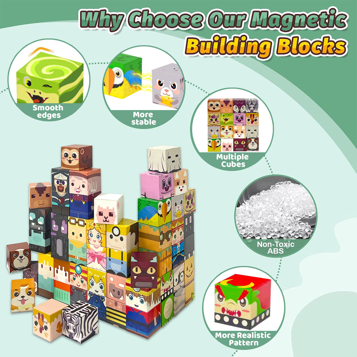 Magnetic Building Blocks - STEM Toys for Kids 16/36PCS