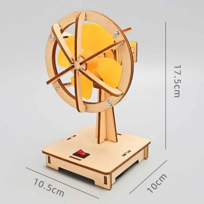 DIY Electric Swing Fan STEM Model Kit Wooden Assembly Physics Educational Project Adult Logical Training Hobby Present