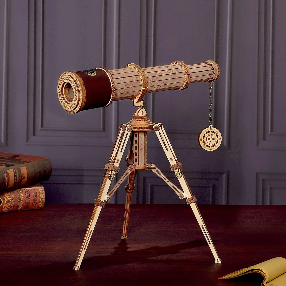 ROKR 3D Wooden Monocular Telescope, 150m Practical Model, 3D Puzzle Model, Adult STEM Educational Assembly Set
