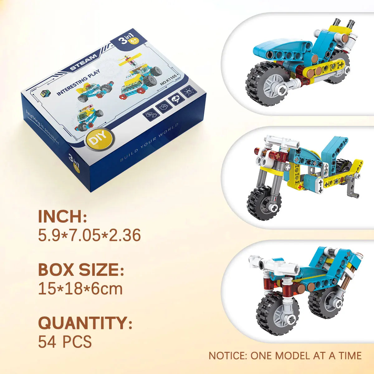 Building Blocks: 3-in-1 Educational Building Blocks - Creative DIY Toy Gift