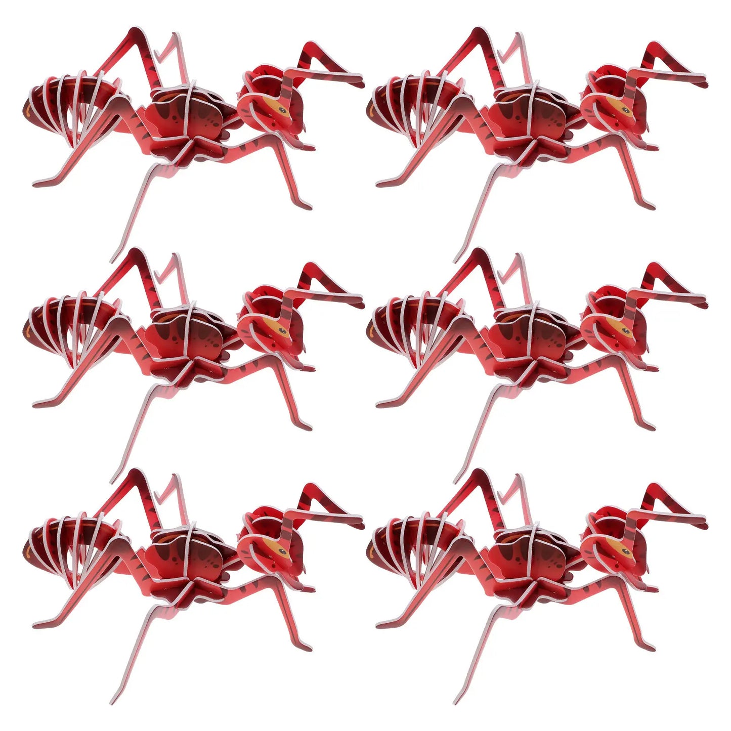 6Pcs 3D Cardboard Ant Puzzle Stem Science Experiment Kit for Kids Biology Learning Insect Exploration Set Realistic Insect
