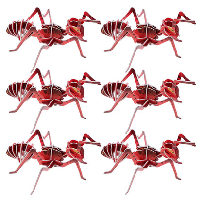 6Pcs 3D Cardboard Ant Puzzle Stem Science Experiment Kit for Kids Biology Learning Insect Exploration Set Realistic Insect