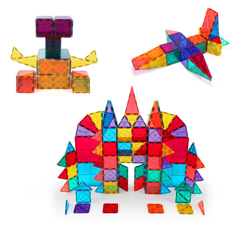 Kids Magnetic Block Tiles - Montessori Educational Toy