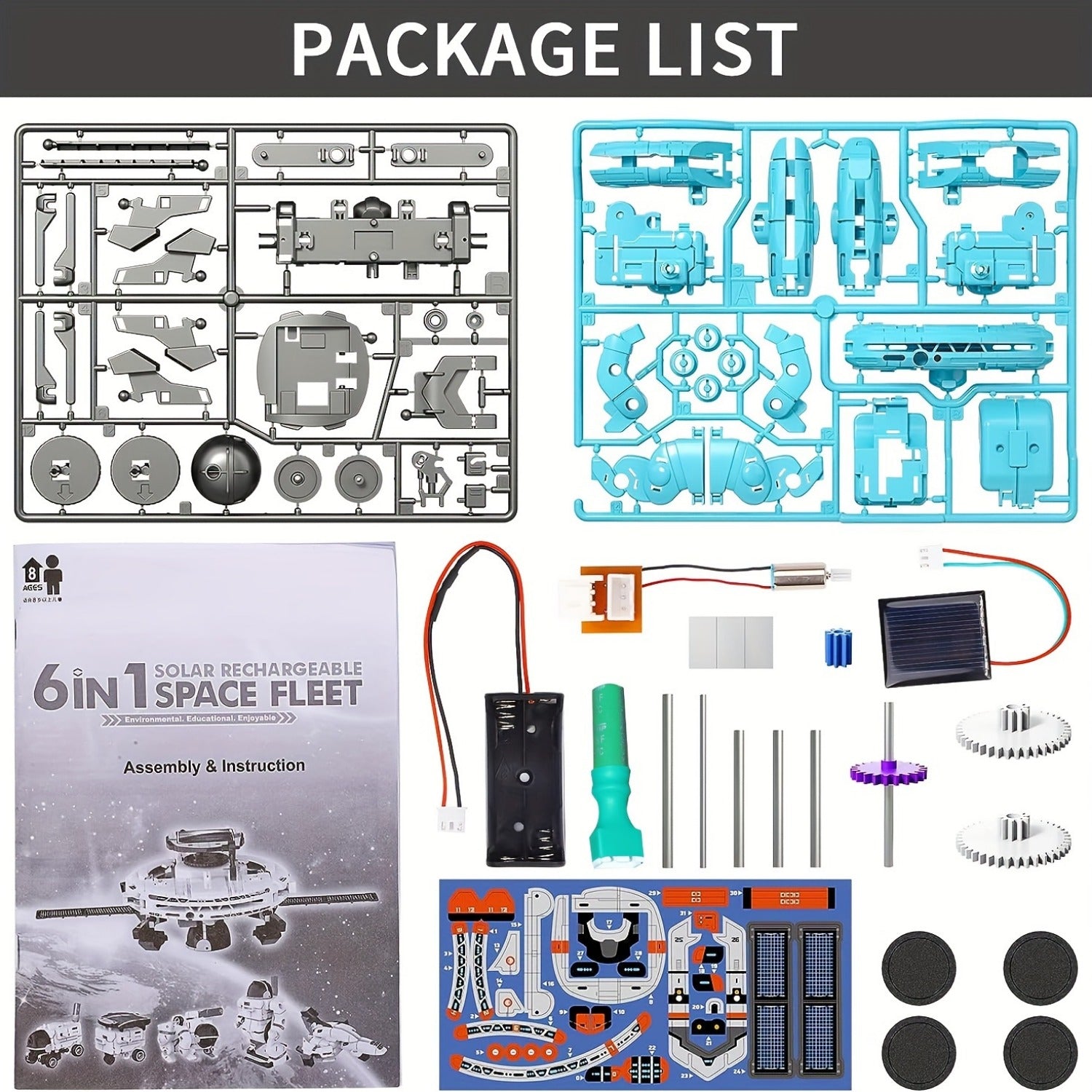 STEM Solar Robot Kit: 6-in-1 Educational Toy for Kids