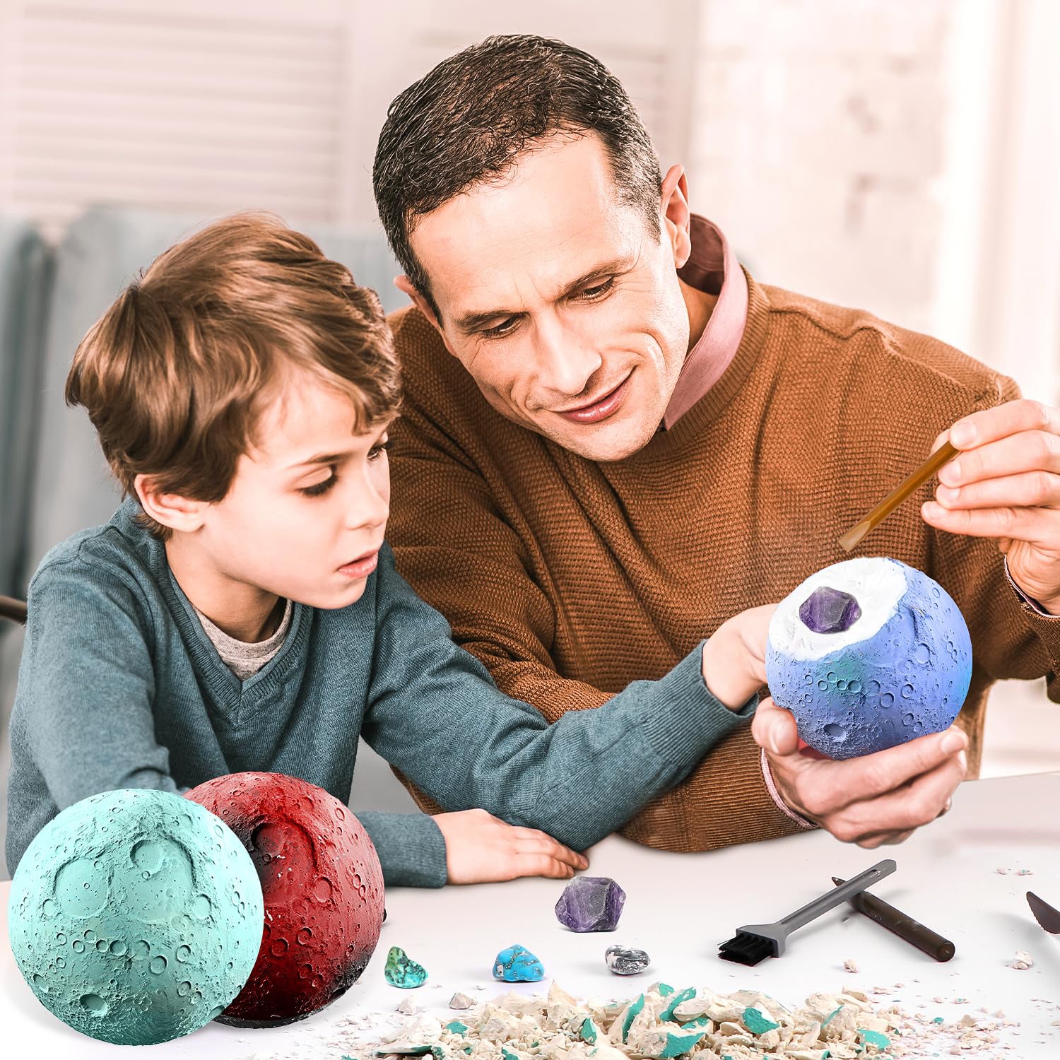 Science Kit Children's Archaeology Dig Kit - Solar System Gem Exploration