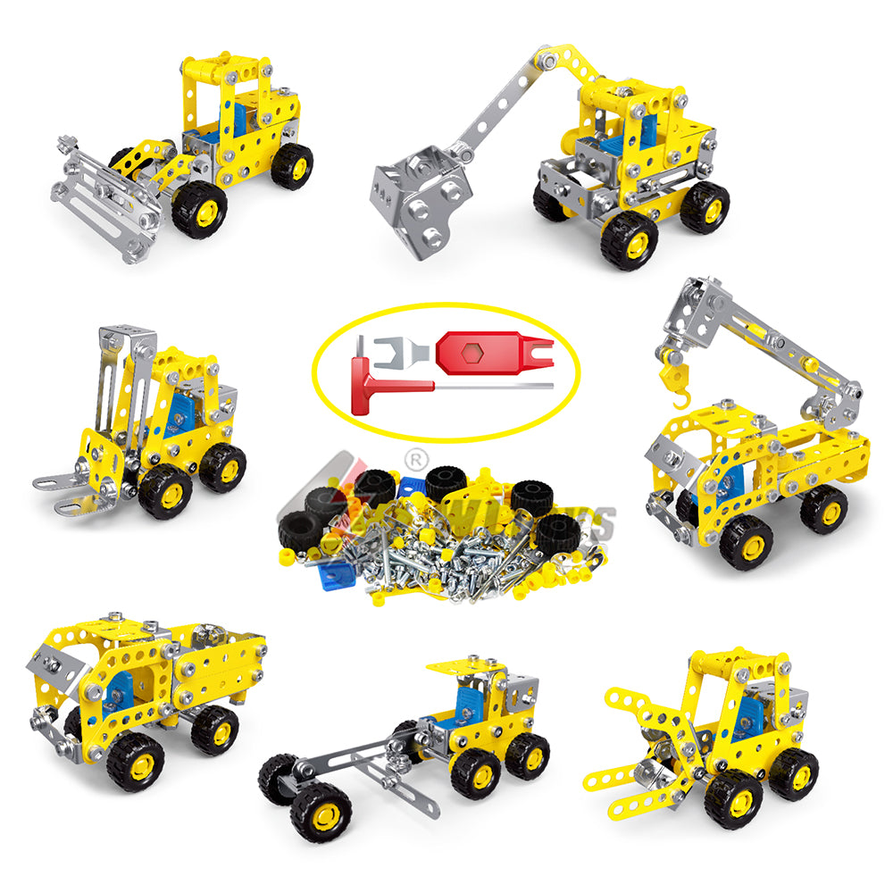 Building Blocks: Engineering Vehicle Toy Erector Set for Boys Age 8+