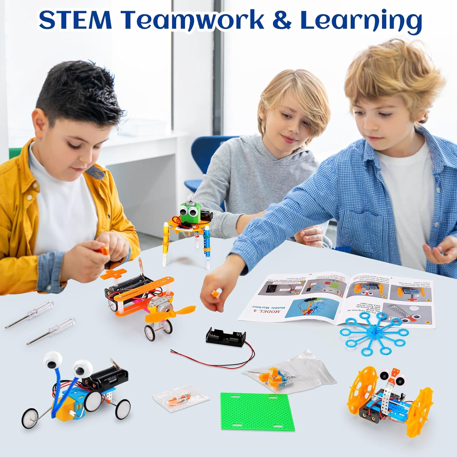 STEM Robotics Kit: 6-in-1 Science Projects for Kids 8-12