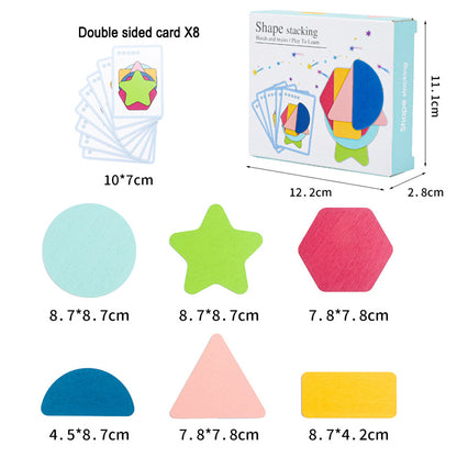 Stacking Game for Color Cognition - Montessori Shape 
