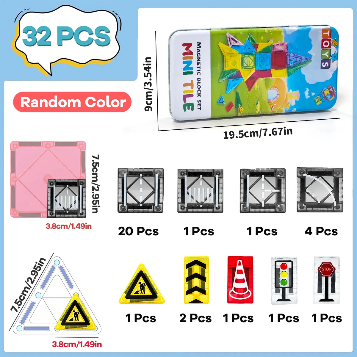 Magnetic Building Blocks Set - 32/64/58PCS Kids Gift