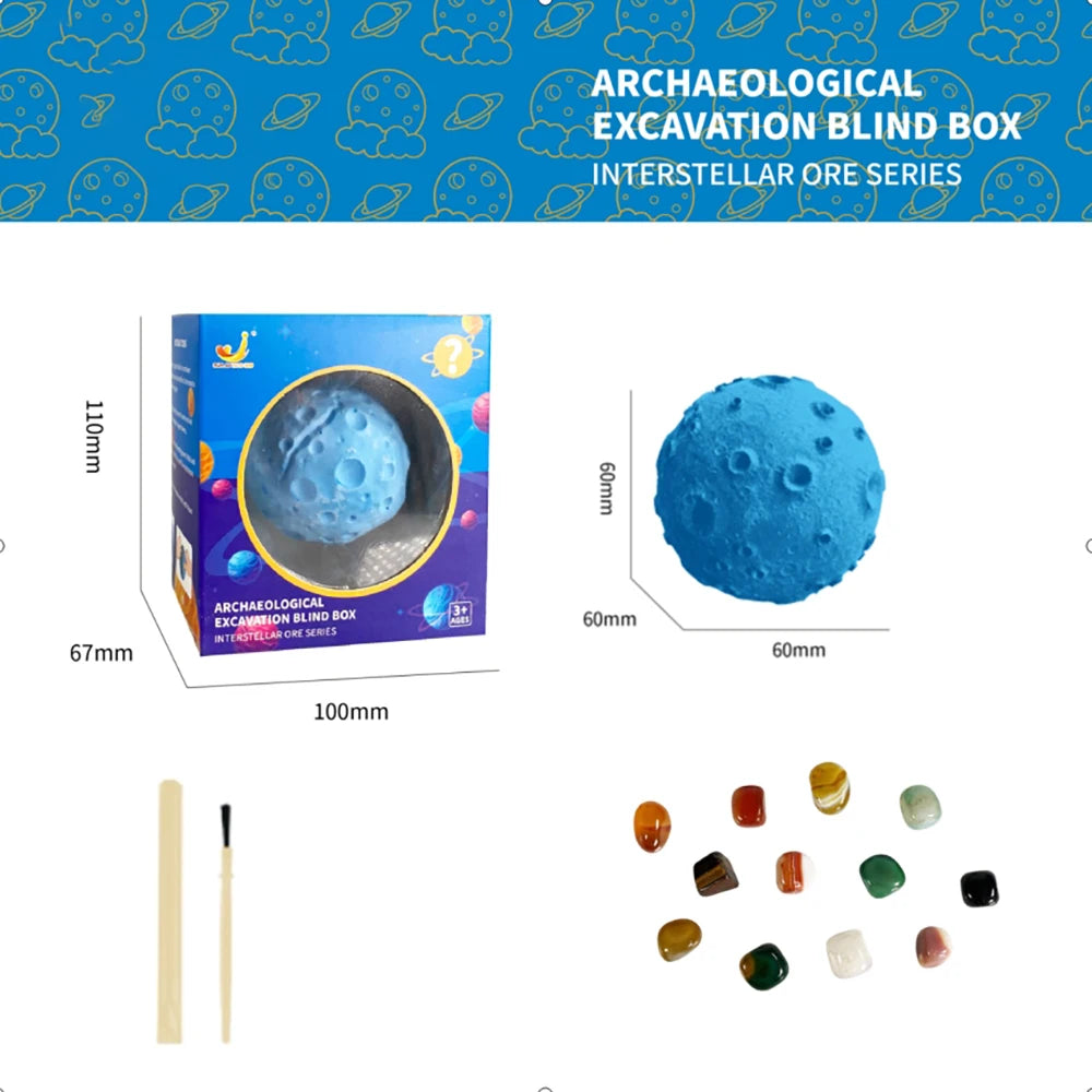 Science Kit Children's Archaeology Dig Kit - Solar System Gem Exploration