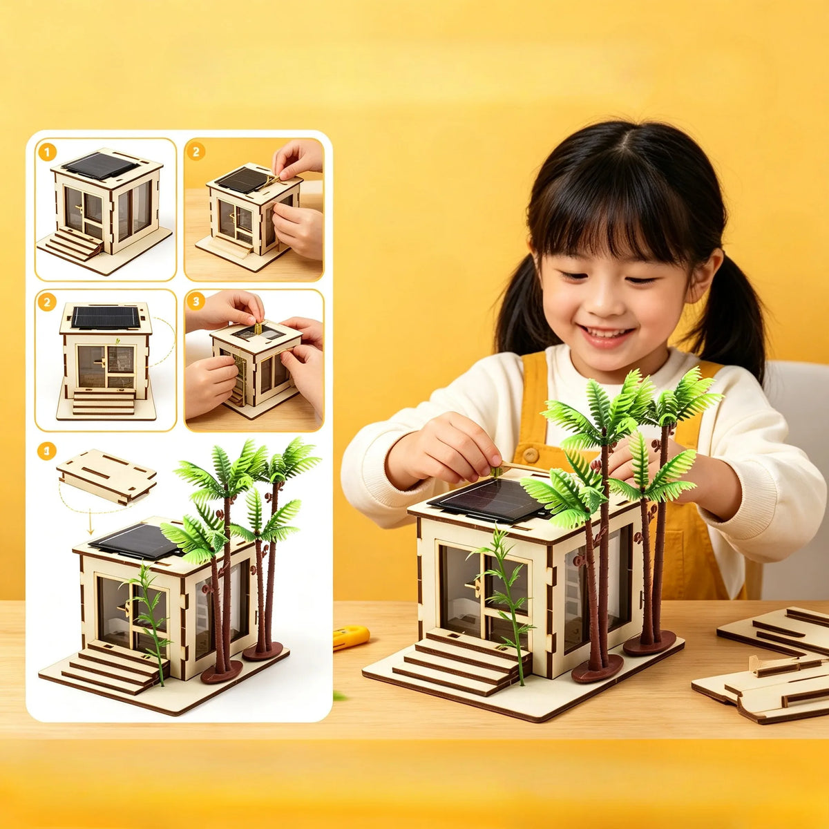 Solar Children's Science and Education Experiment Diy Handcrafted Assembly Model Children's Science and Education Gift
