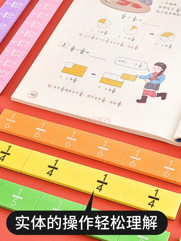 Math Puzzle : Rainbow Fraction Cubes - Math Brain Training for Kids