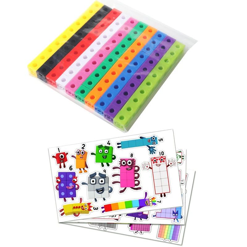 Educational Toys: Math Linking Cubes - 100pcs Educational Kids Blocks