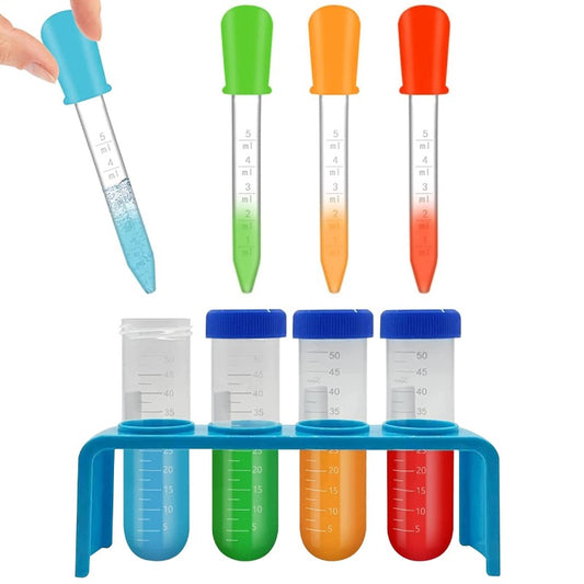 Science Kit: 9pcs Test Tubes, Holder & Dropper Set