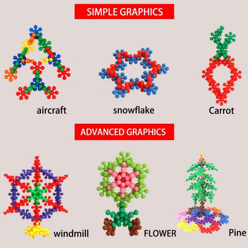 48PCS Snowflake Building Blocks - DIY Educational Toys