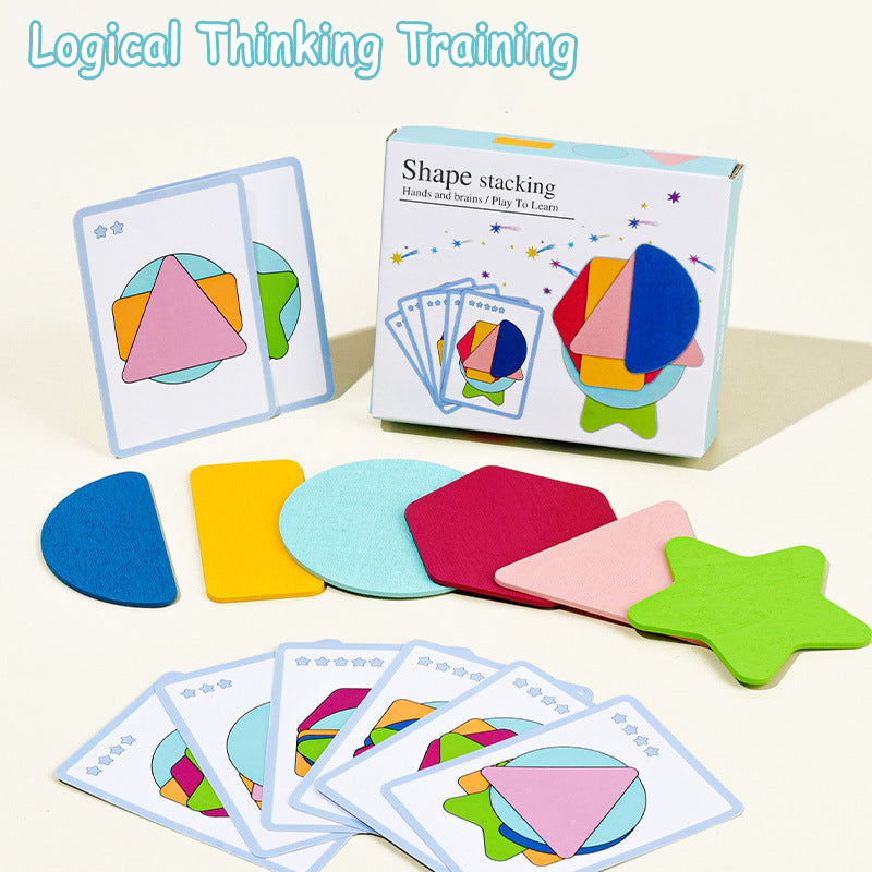 Stacking Game for Color Cognition - Montessori Shape 