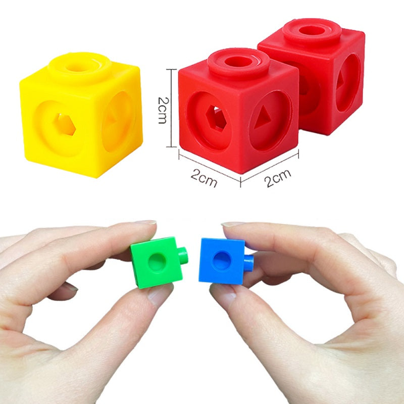 Educational Toys: Math Linking Cubes - 100pcs Educational Kids Blocks