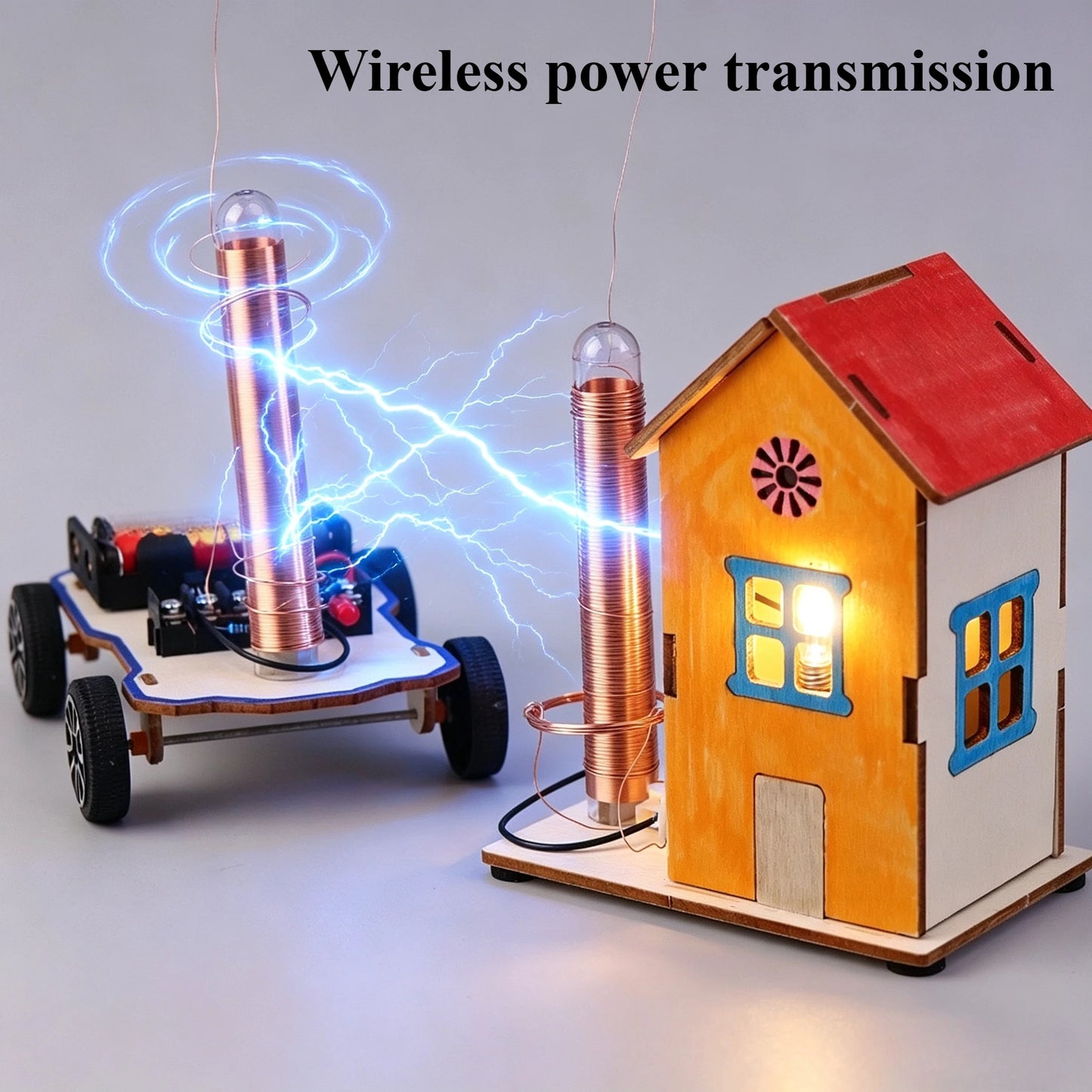Children's science and education experiment models, DIY wireless power transmission component science and educational toys