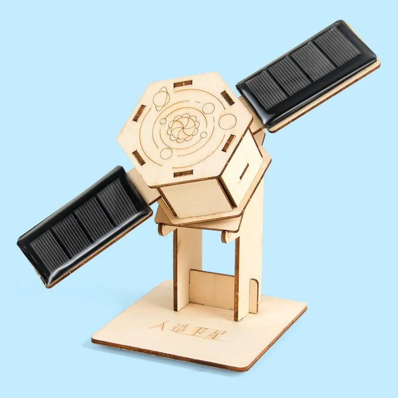 DIY Solar Satellite Artificial Assembly Kid Student Science Education Scientific Training Experimental Equipment Steam Toys