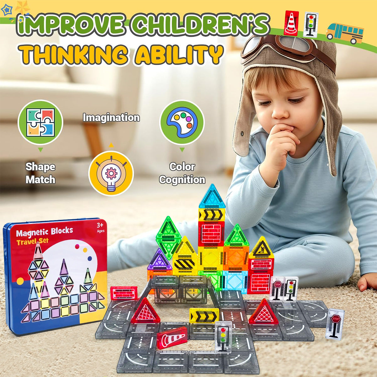 Magnetic Building Blocks Set - 32/64/58PCS Kids Gift