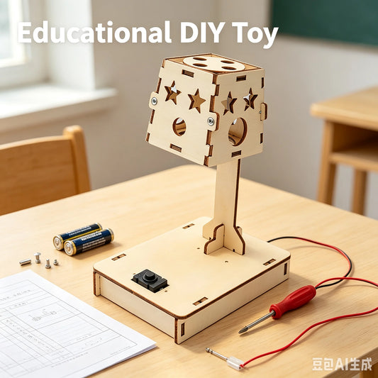 STEM DIY Photosensitive Control Desk Lamp Handmade Model, Children Hands-on Science Class Making Kit, Educational Invention