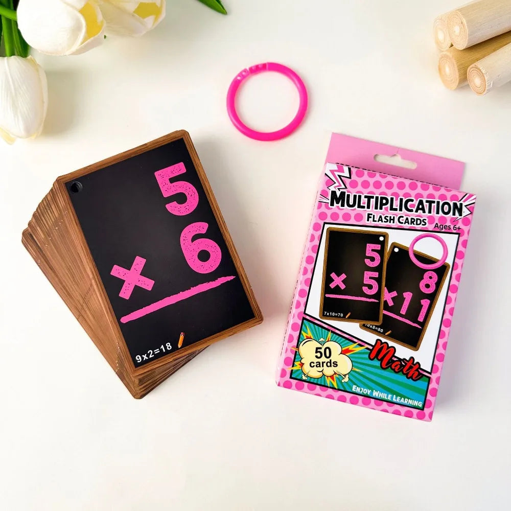 Math Flash Cards: 50pcs Kids Arithmetic Set