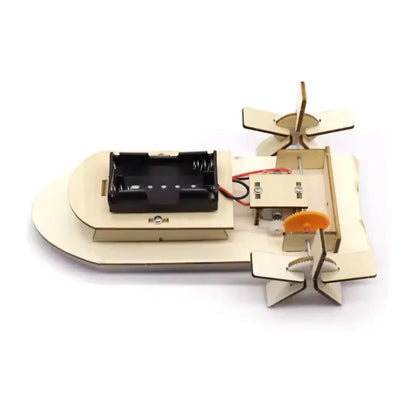 DIY Boat Model Material Set Wood Boat Building Kit 3D Assemble Wooden Paddle Steamer Creative Teaching STEM Educational Science