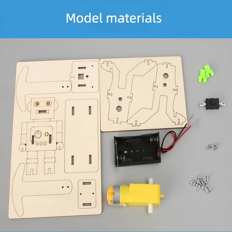 DIY Wood Walking Robot Model Kit for Kids - Educational STEM Project Science Experiment Assemble Toy for Scientific Puzzle