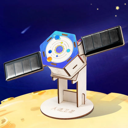 DIY Solar Satellite Artificial Assembly Kid Student Science Education Scientific Training Experimental Equipment Steam Toys