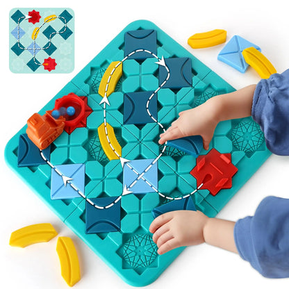 Building Blocks: Montessori Maze Racer - Logical Thinking Puzzle Game
