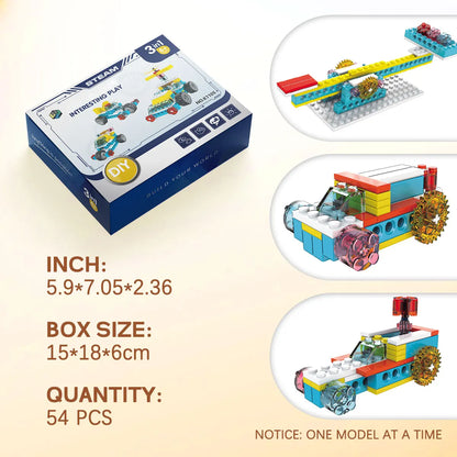 Building Blocks: 3-in-1 Educational Building Blocks - Creative DIY Toy Gift