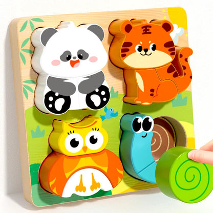 Building Blocks: Montessori Wooden Blocks - Early Learning Puzzle for Kids
