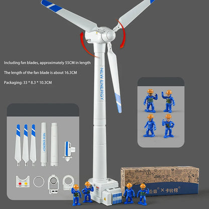 1Set Wind Turbine Model Large Wind Turbine Model Simulation Windmill Toy Science Kit Children's Toys‘