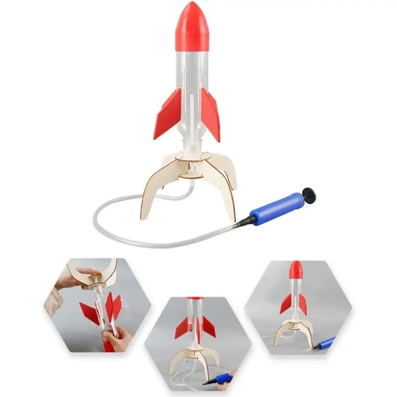 DIY Water Splash Rocket Launcher Sprinkler Kit STEM Physic Educational Science Experiment Outdoor Water Play Model Creative Gift