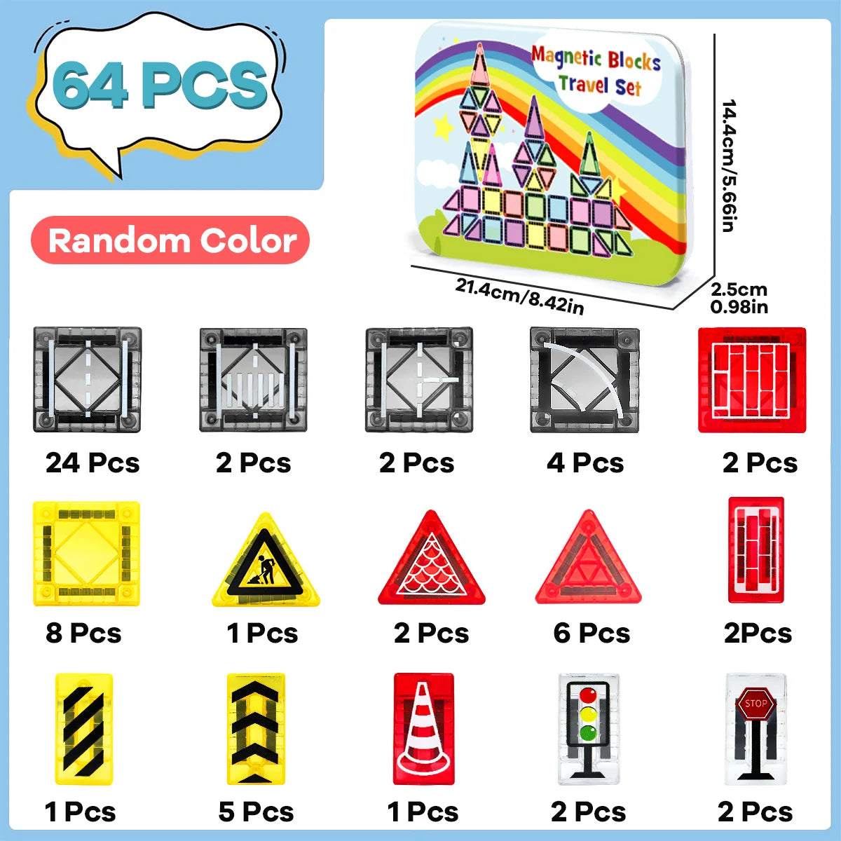 Magnetic Building Blocks Set - 32/64/58PCS Kids Gift
