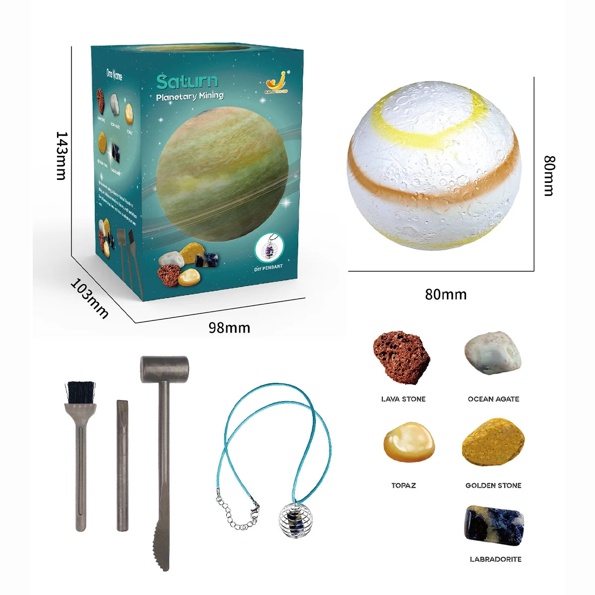 Science Kit Children's Archaeology Dig Kit - Solar System Gem Exploration