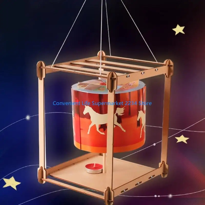 Natural Educational Zoetrope Science Experiment Assembly Set For Children Physics Learning Tool Easy To Assemble