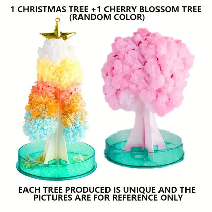 DIY Growing Christmas Tree & Cherry Blossom Tree, Educational Science Toy, Perfect Gift for Back-to-School, Halloween, Christmas