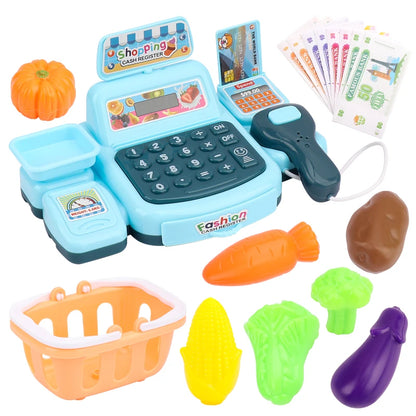 Cash Register Toy: Cartoon Supermarket with Lights & Sound
